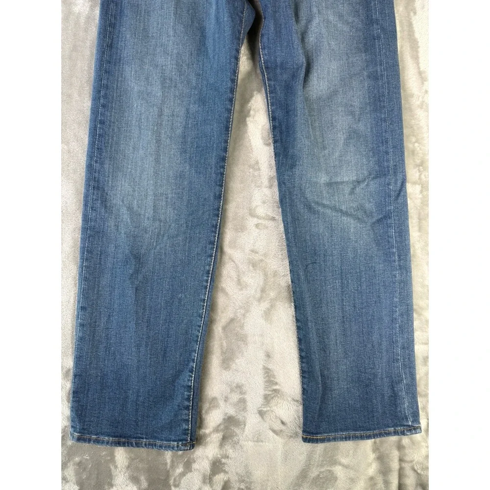 Levis 501 Premium Jeans Men 34x31 1/2 Blue Straight Leg Button Fly Dark Wash
